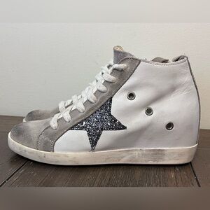 Steve Madden Wedge Distressed Star Sneakers Size 36 Women’s size 5.5